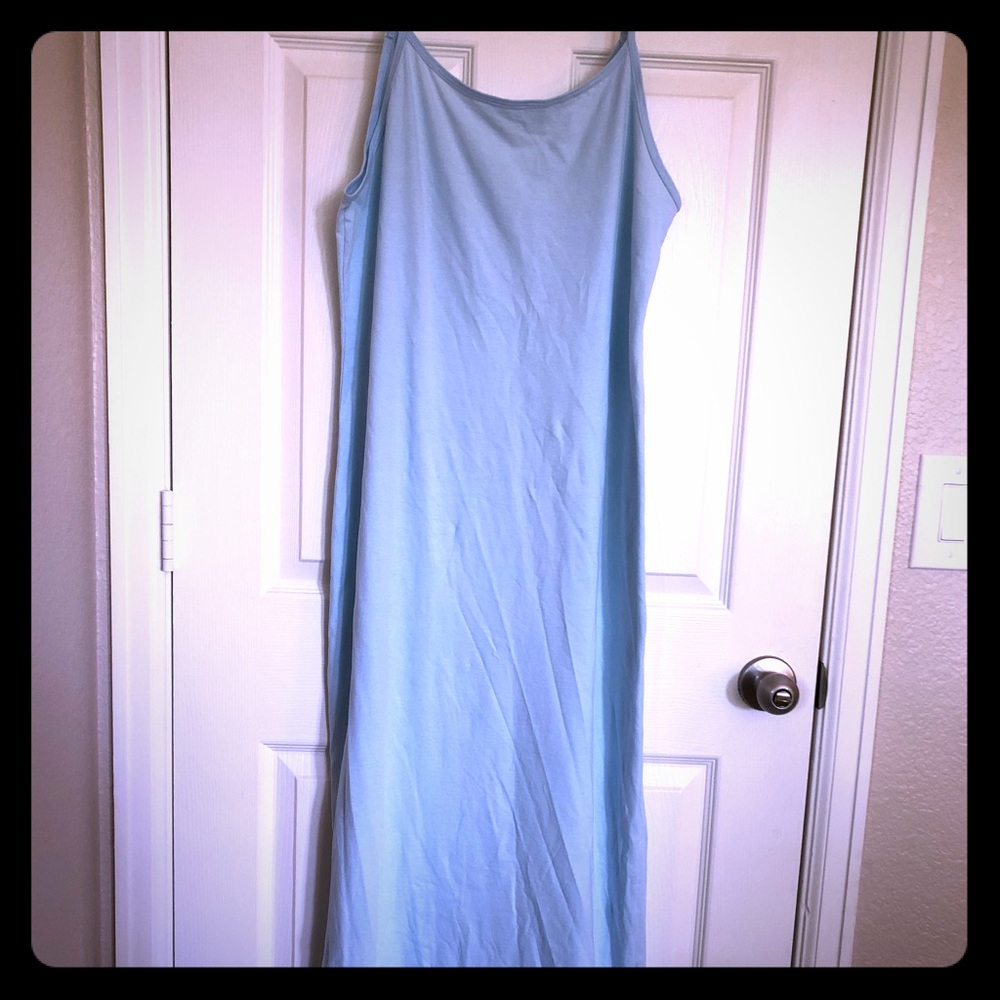 Side Slit Jersey Tank Maxi Dress - Size M/L